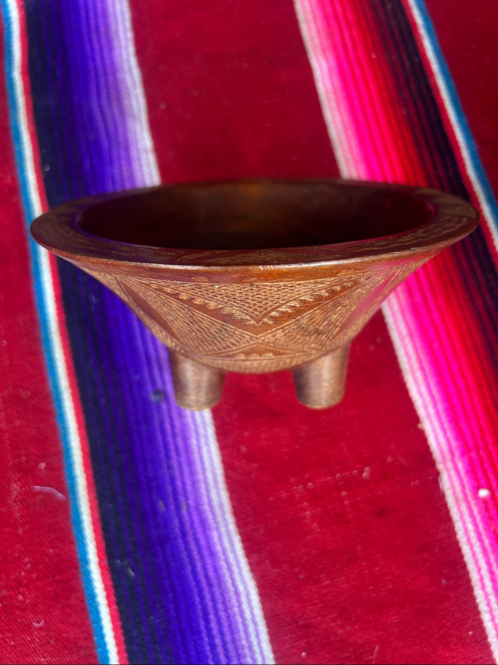 Handcrafted Brown Carved 4 Legged Decorative Bowl koa-wood-kava-bowl - Picture 9 of 11